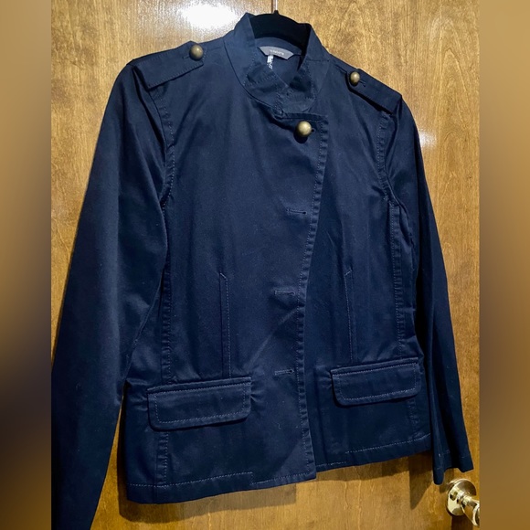 Liz Claiborne Navy Blue Military Style Jacket with Navy Blue Matching Pant - Picture 2 of 9